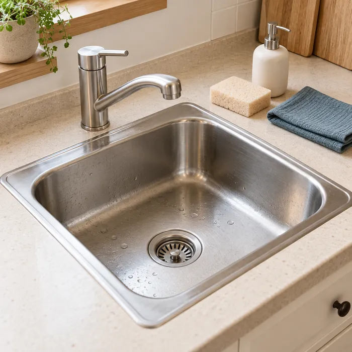 Cómo limpiar el fregadero de la cocina según su material