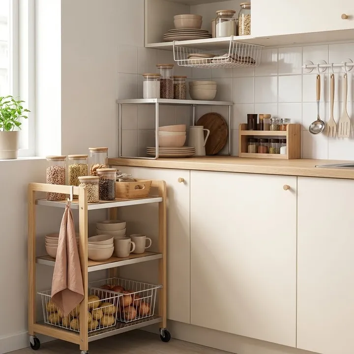 Cómo ganar almacenamiento en una cocina de alquiler sin hacer obras