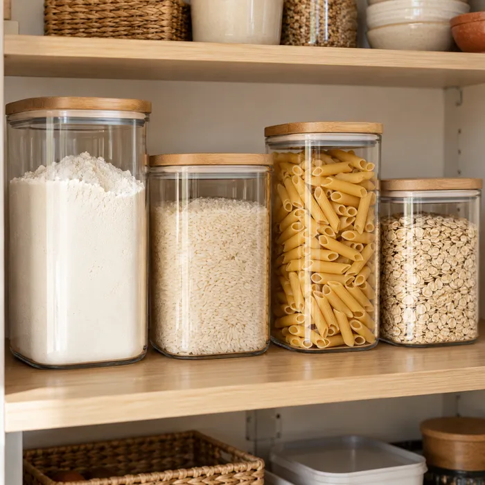 Cómo guardar harina, arroz, pasta y cereales en la despensa